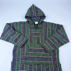 Sunspecs Striped Drug Rug Knitted Hoodie Size S